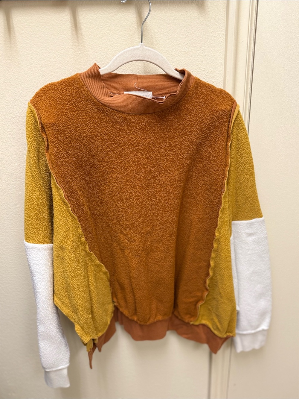 Gilded intent Pieced Reverse Fleece Pullover